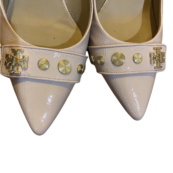Tory Burch Nude women size 10 Kira studded pointy toe pumps - Picture 2 of 10